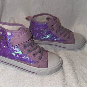 Girls Sequined Sneakers